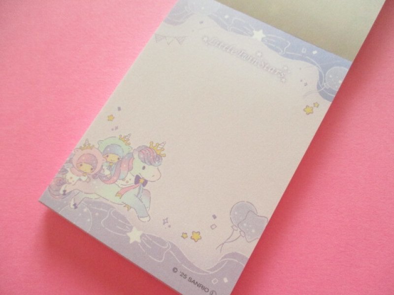 Photo1: Kawaii Cute Mini Memo Pad Little Twin Stars Crux *Twilight Unicorn (132554）