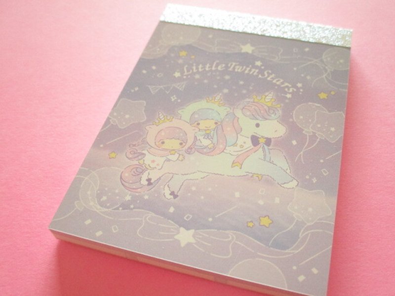 Photo1: Kawaii Cute Mini Memo Pad Little Twin Stars Crux *Twilight Unicorn (132554） (1)