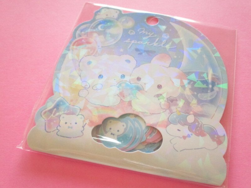 Photo1: Kawaii Cute Sticker Flakes Sack Q-LiA *My Sparkle (01111) (1)