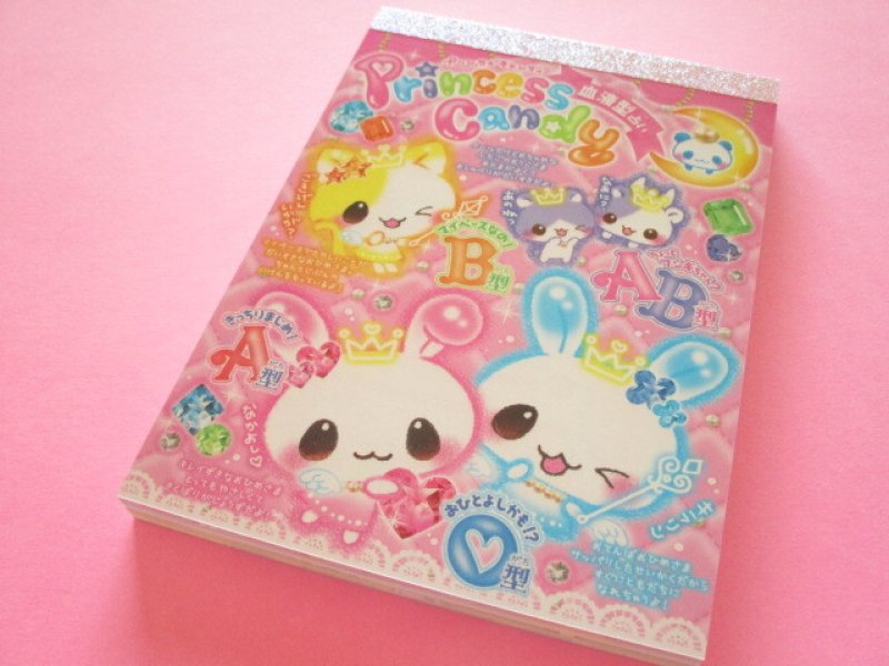 Photo1: Kawaii Cute V Large Memo Pad Candy Twins Q-LiA *Princess Candy (00114) (1)