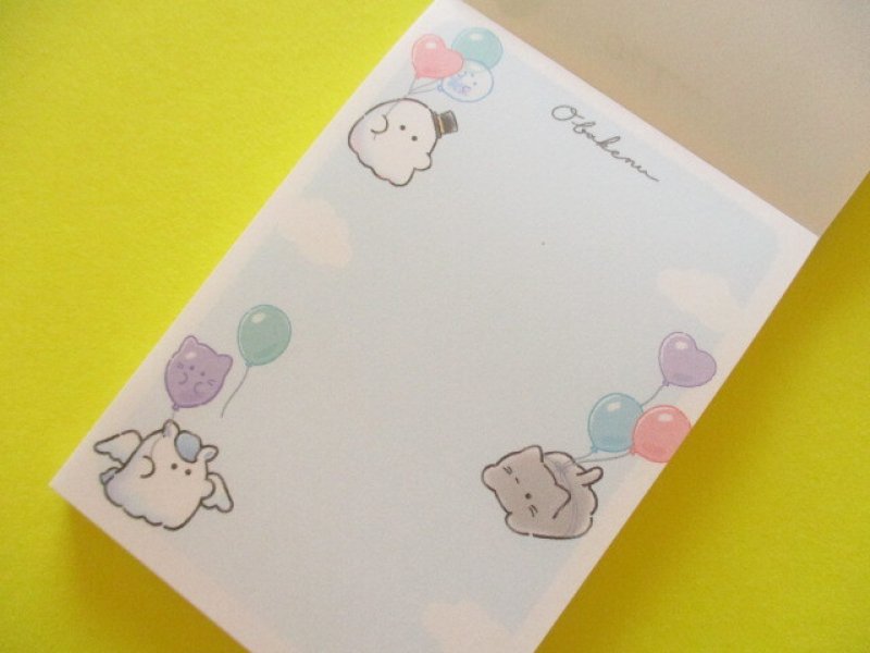 Photo1: Kawaii Cute Mini Memo Pad Obakenu Crux *Balloon (135831)