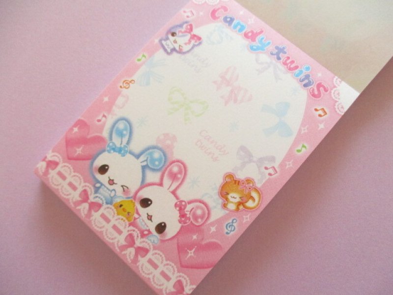 Photo1: Kawaii Cute Petit Memo Pad Candy Twins Q-LiA *Pink (00117)