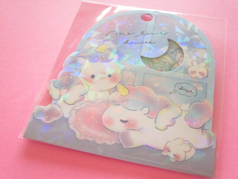 Photo1: Kawaii Cute Sticker Flakes Sack Q-LiA *Me Time Homies (01106) (1)