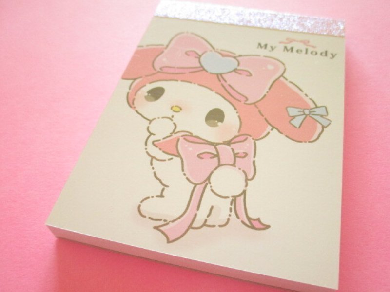 Photo1: Kawaii Cute Mini Memo Pad My Melody Crux *るんるんリボン (135351） (1)