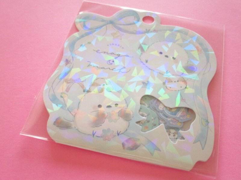Photo1: Kawaii Cute Sticker Flakes Sack Q-LiA *Enaga March (01109) (1)
