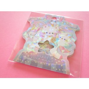 Photo: Kawaii Cute Sticker Flakes Sack Q-LiA *Night Meow (01108)