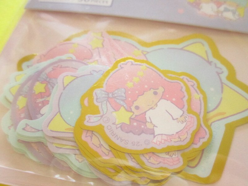Photo1: Kawaii Cute Sticker Flakes Sack Sanrio *Little Twin Stars (415976)
