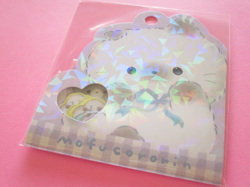 Photo1: Kawaii Cute Sticker Flakes Sack Q-LiA *Mofucororin/  Cat (01104) (1)