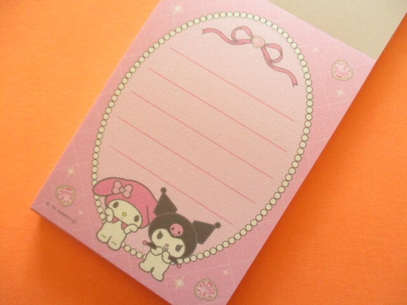 Photo1: Kawaii Cute Mini Memo Pad Sanrio Characters Sun-Star *My Melody & Kuromi Ribbon (S2851865) 
