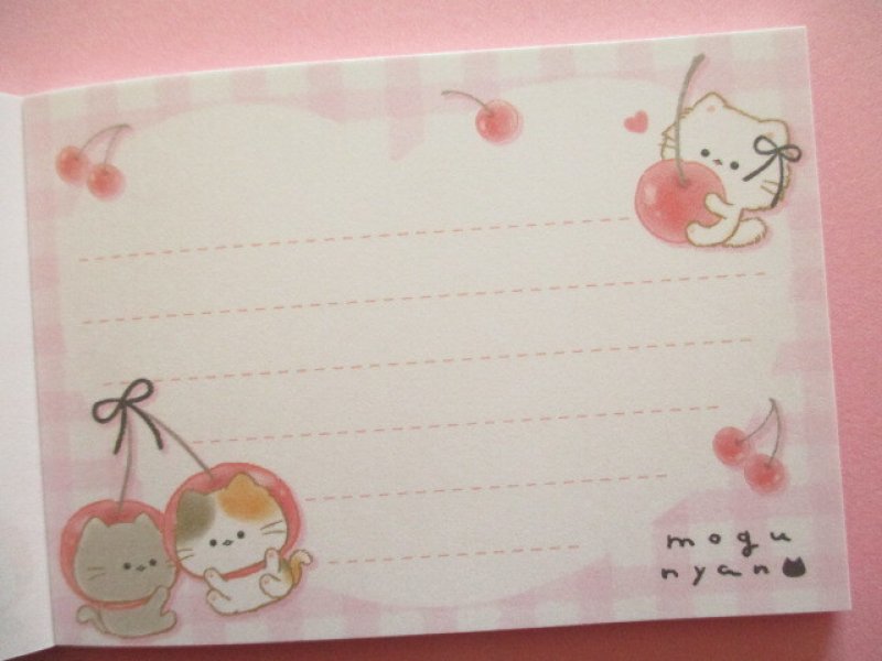 Photo2: Kawaii Cute Mini Memo Pad Mogu♡nyan Kamio Japan *Cherries (229678)