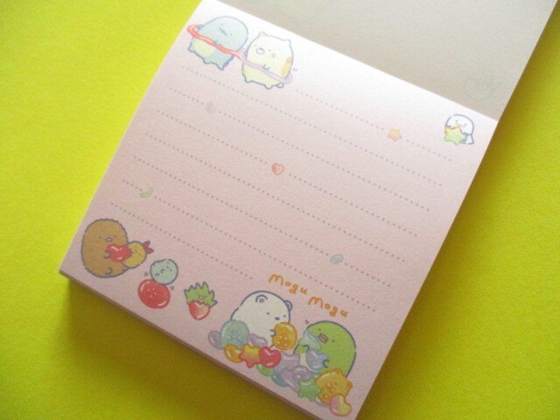 Photo1: Kawaii Cute Square Memo Pad Sumikkogurashi San-x *Gummy Gummy Party (MH30102)