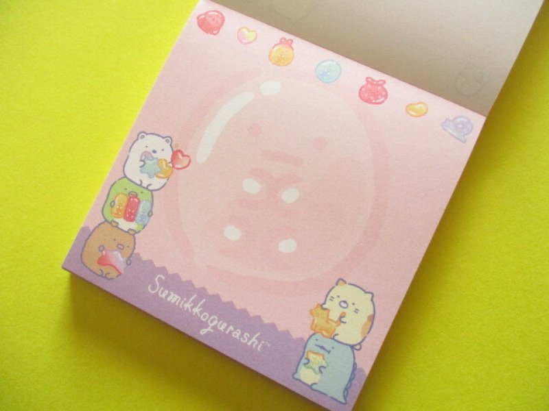 Photo2: Kawaii Cute Square Memo Pad Sumikkogurashi San-x *Gummy Gummy Party (MH30102)
