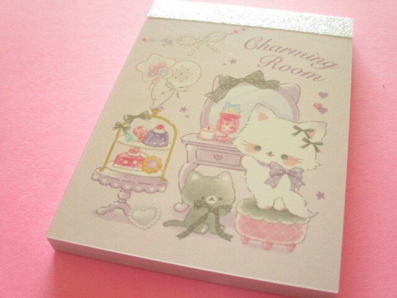 Photo1: Kawaii Cute Petit Memo Pad Charming Room Q-LiA *Chaton (04462) (1)