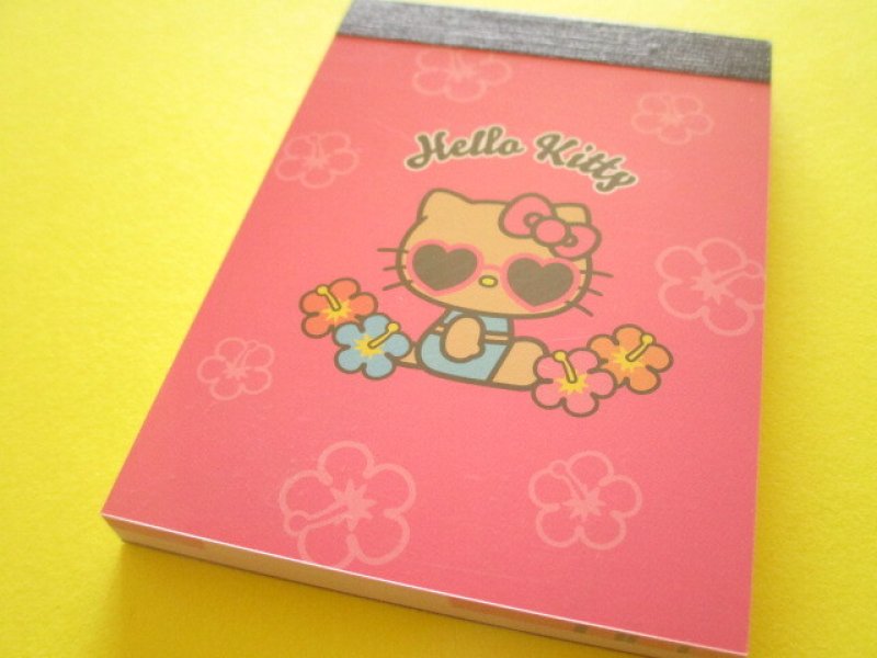Photo1: Kawaii Cute Mini Memo Pad Hello Kitty Crux *Hibiscus (307280） (1)