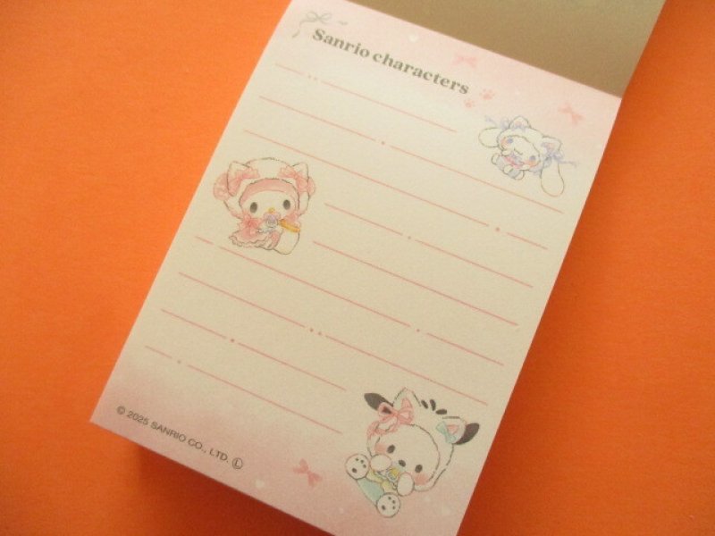 Photo1: Kawaii Cute Mini Memo Pad Sanrio Characters Crux *Ribbon (135691）