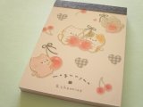 Photo: Kawaii Cute Mini Memo Pad Mogu♡nyan Kamio Japan *Cherries (229678)