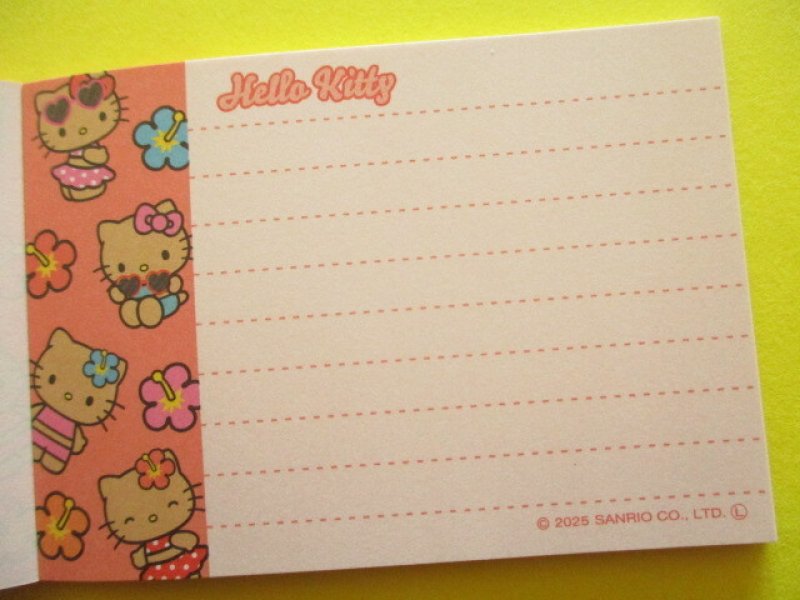 Photo2: Kawaii Cute Mini Memo Pad Hello Kitty Crux *Hibiscus (307280)