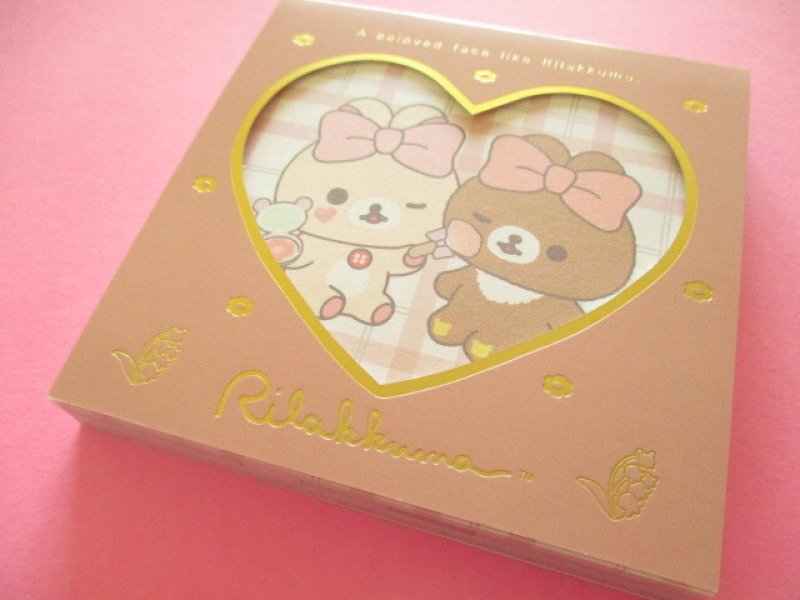 Photo1: Kawaii Cute Square Memo Pad Rilakkuma San-x *Makeup Rilakkuma (MH30001) (1)