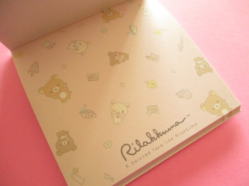 Photo3: Kawaii Cute Square Memo Pad Rilakkuma San-x *Makeup Rilakkuma (MH30002)