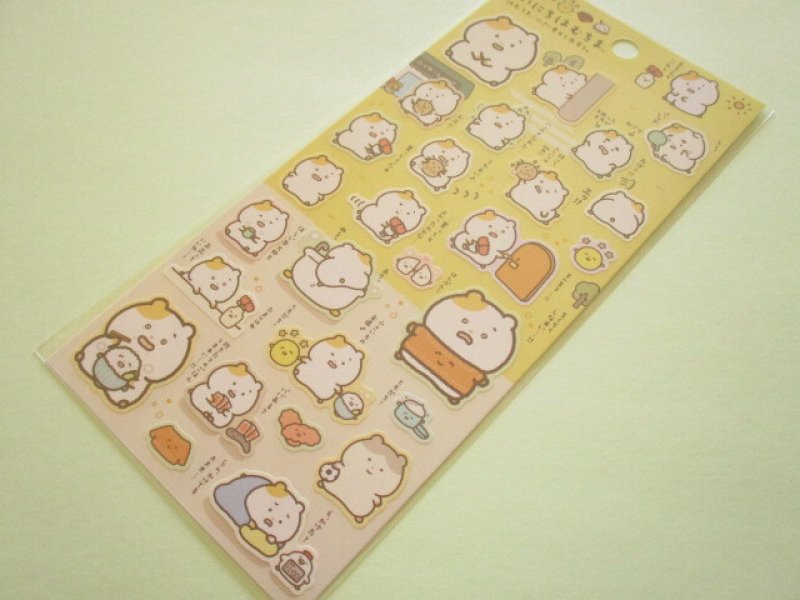 Photo1: Kawaii Cute Stickers Sheet Mainichihamuchima San-x *はむちま、小さい幸せと出会う。(SE70101) (1)