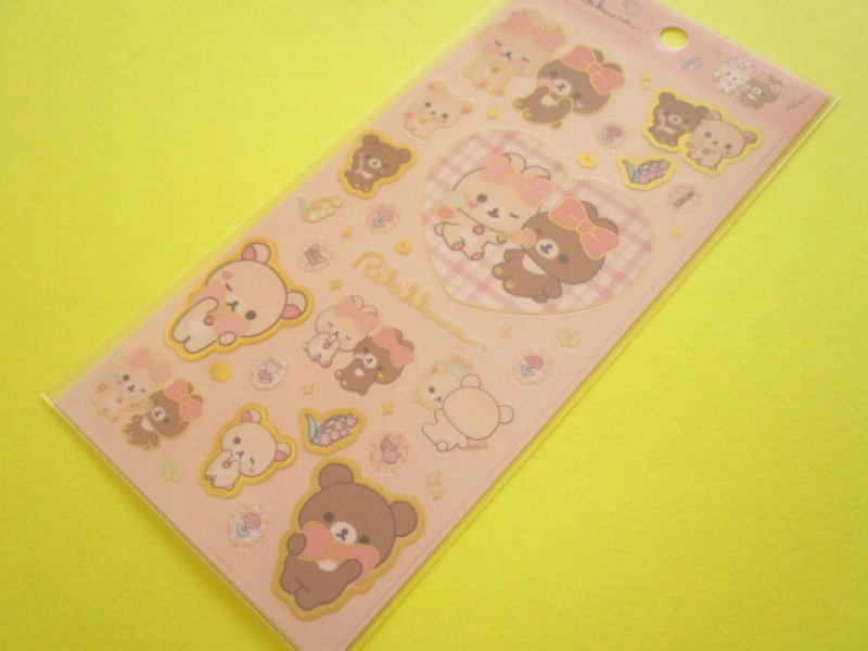 Photo1: Kawaii Cute Stickers Sheet Rilakkuma San-x *Makeup Rilakkuma (SE70801) (1)