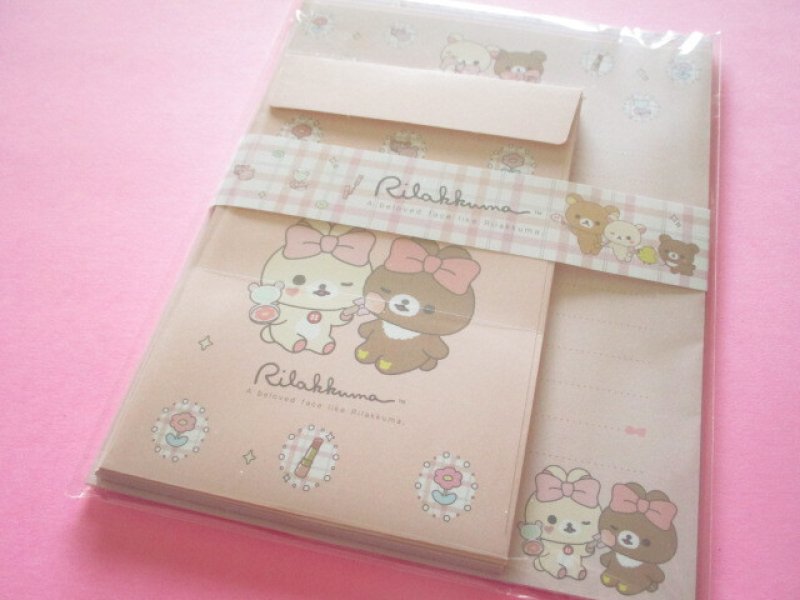 Photo1: Kawaii Cute Regular Letter Set Rilakkuma San-x *Makeup Rilakkuma (LH85101) (1)