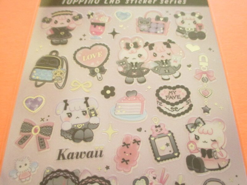 Photo1: Kawaii Cute Topping Lab Stickers Sheet Gaia *やみかわ (466842-1)