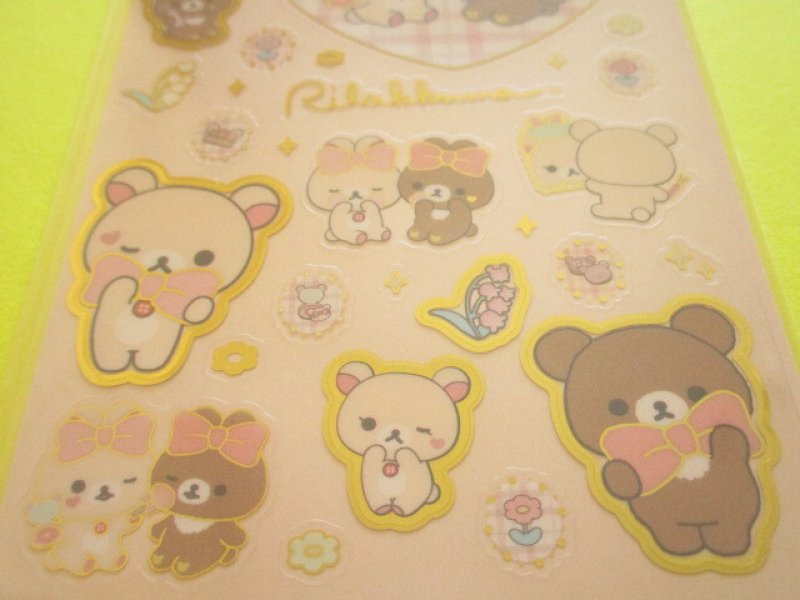 Photo2: Kawaii Cute Stickers Sheet Rilakkuma San-x *Makeup Rilakkuma (SE70801)