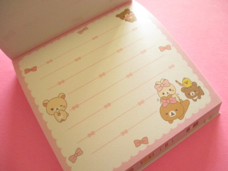 Photo1: Kawaii Cute Square Memo Pad Rilakkuma San-x *Makeup Rilakkuma (MH30002)