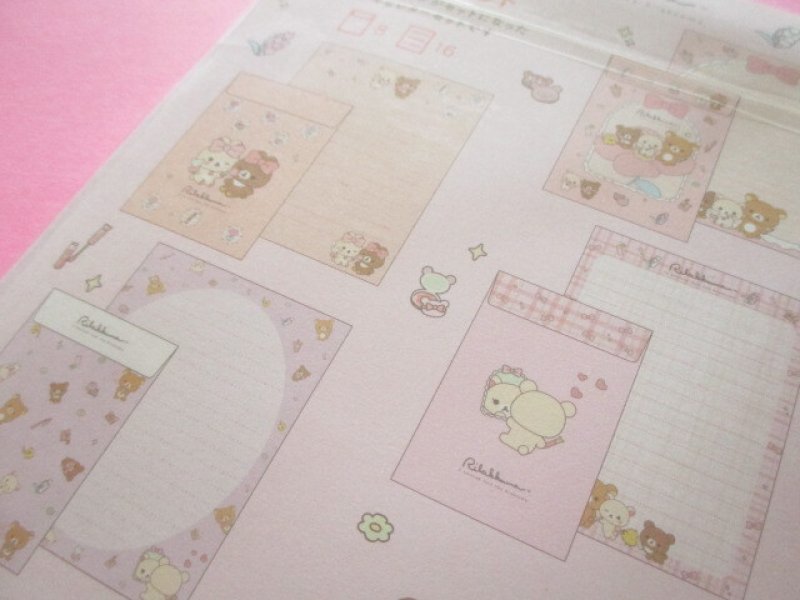 Photo3: Kawaii Cute Regular Letter Set Rilakkuma San-x *Makeup Rilakkuma (LH85101)