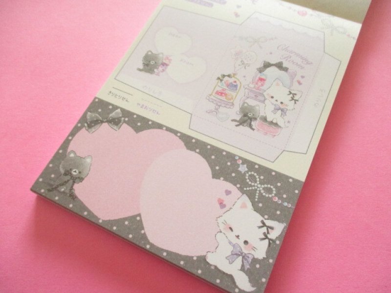 Photo2: Kawaii Cute V Large Memo Pad Charming Room Q-LiA *Chaton (04459)