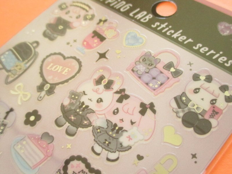 Photo3: Kawaii Cute Topping Lab Stickers Sheet Gaia *やみかわ (466842-1)