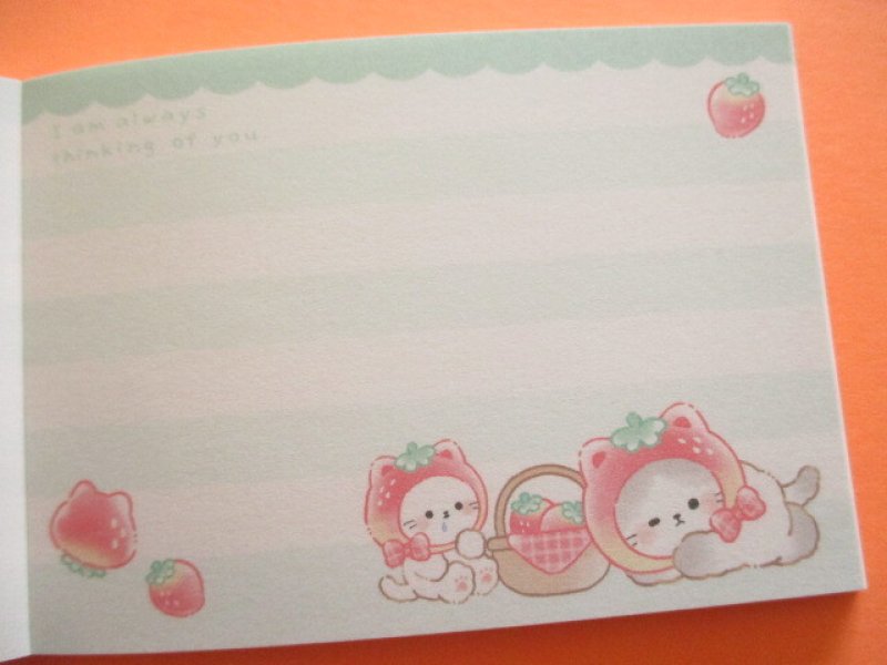 Photo2: Kawaii Cute Mini Memo Pad Crux *Strawberry Collect (137895)