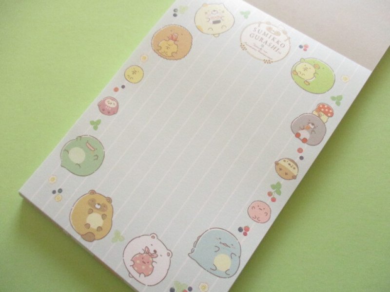 Photo1: Kawaii Cute Large Memo Pad Sumikkogurashi San-x *たぬきのまんまるレストラン (MH30302)