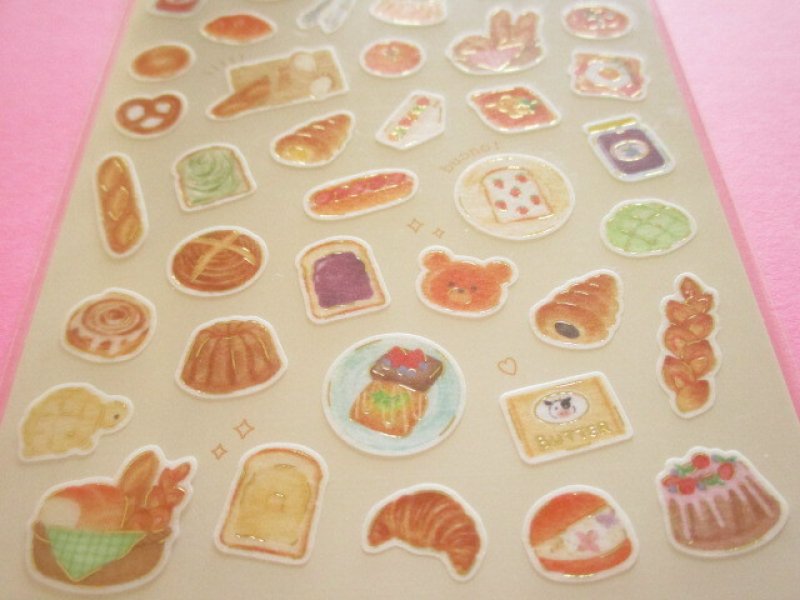 Photo2: Kawaii Cute Buon appetito Stickers Sheet Gaia *Bread (466789-1)