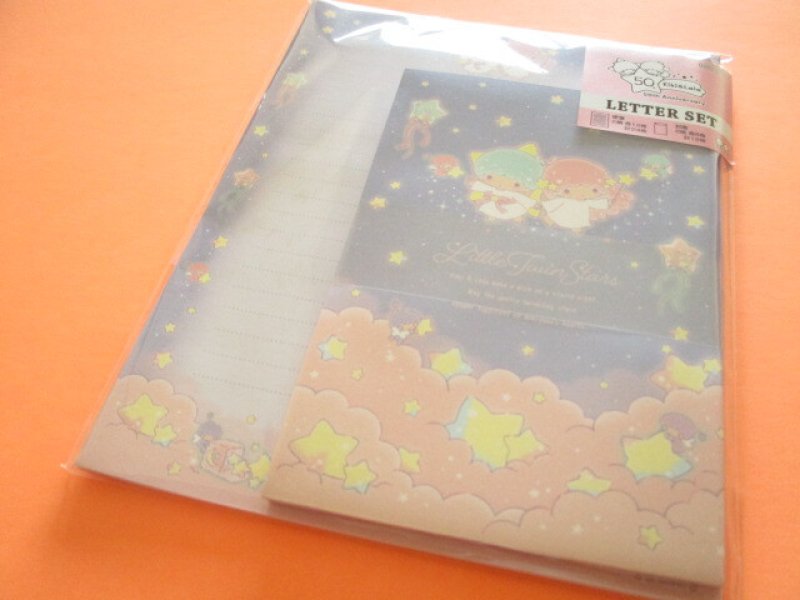 Photo1: Kawaii Cute Letter Set Little Twin Stars sun-star *Night Sky (S8908320) (1)