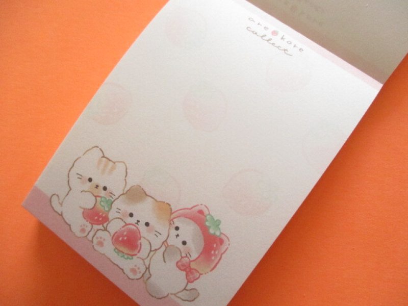 Photo1: Kawaii Cute Mini Memo Pad Crux *Strawberry Collect (137895)