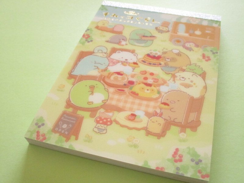 Photo1: Kawaii Cute Large Memo Pad Sumikkogurashi San-x *たぬきのまんまるレストラン (MH30301) (1)