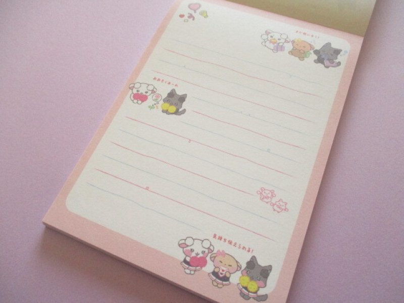 Photo2: Kawaii Cute Large Memo Pad Cheer Cheer Lambs San-x *♡ Let's Go! Furi Furi! Cheer Up! ♡ (MH29601)