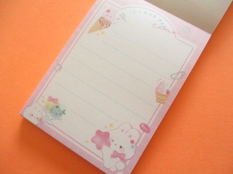 Photo1: Kawaii Cute Petit Memo Pad Cloud Pop Time Q-LiA *Strawberry (04624)