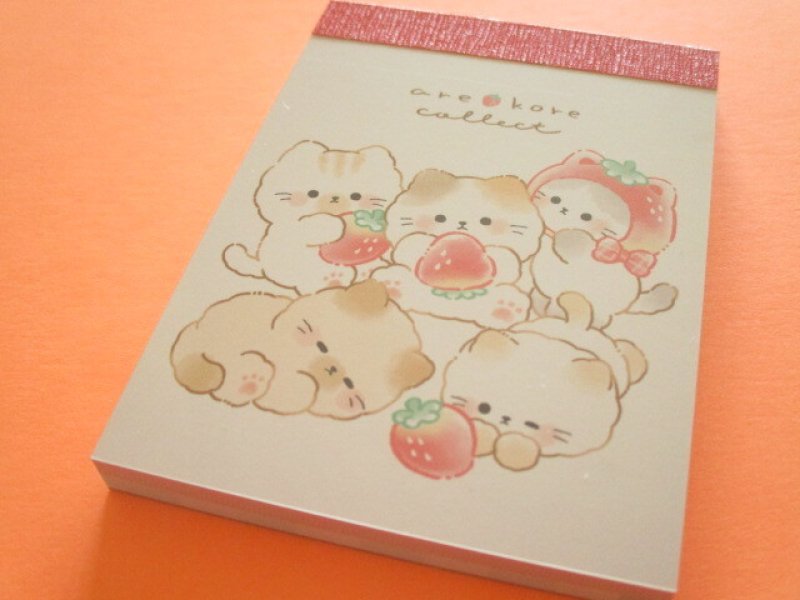 Photo1: Kawaii Cute Mini Memo Pad Crux *Strawberry Collect (137895) (1)