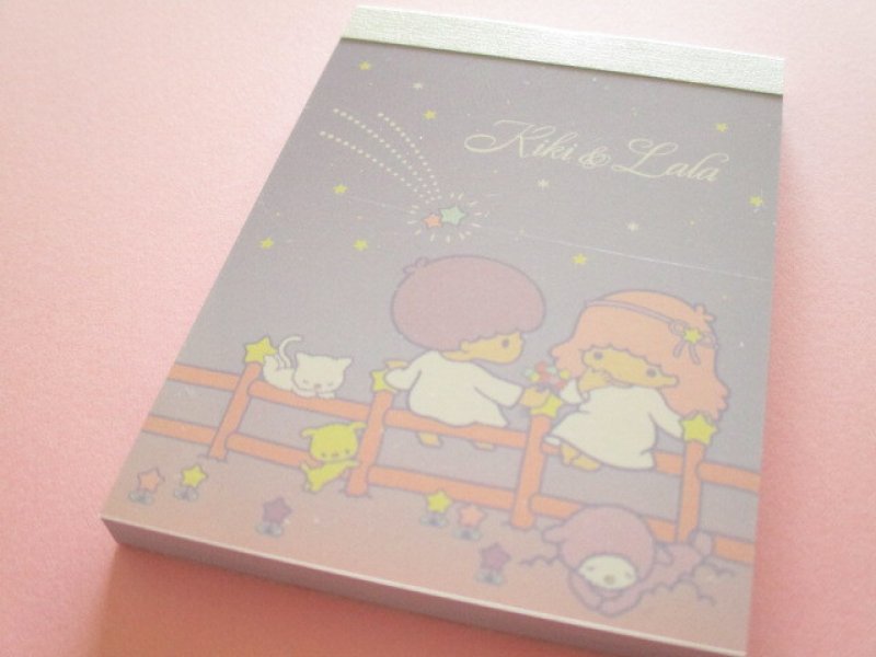 Photo1: Kawaii Cute Mini Memo Pad Little Twin Stars Crux *Starry Sky Retro (136541） (1)