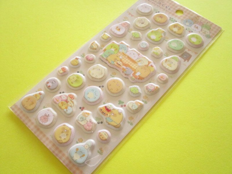 Photo1: Kawaii Cute Funi Funi Stickers Sheet Sumikkogurashi San-x *たぬきのまんまるレストラン (SE71201) (1)