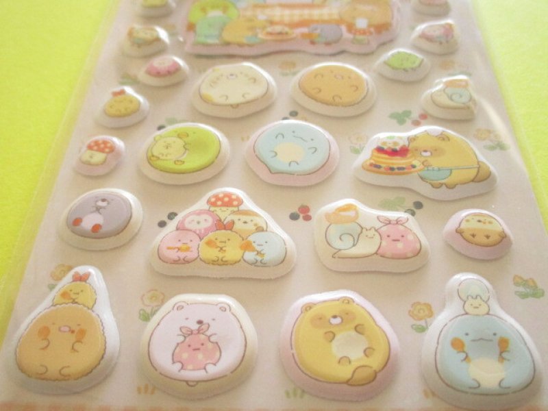 Photo2: Kawaii Cute Funi Funi Stickers Sheet Sumikkogurashi San-x *たぬきのまんまるレストラン (SE71201)