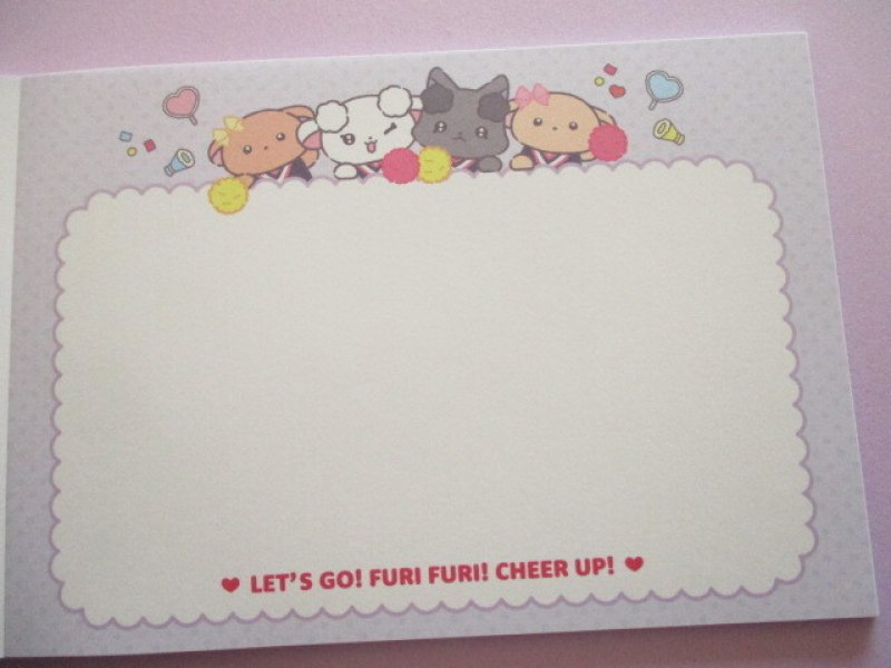Photo3: Kawaii Cute Large Memo Pad Cheer Cheer Lambs San-x *♡ Let's Go! Furi Furi! Cheer Up! ♡ (MH29602)