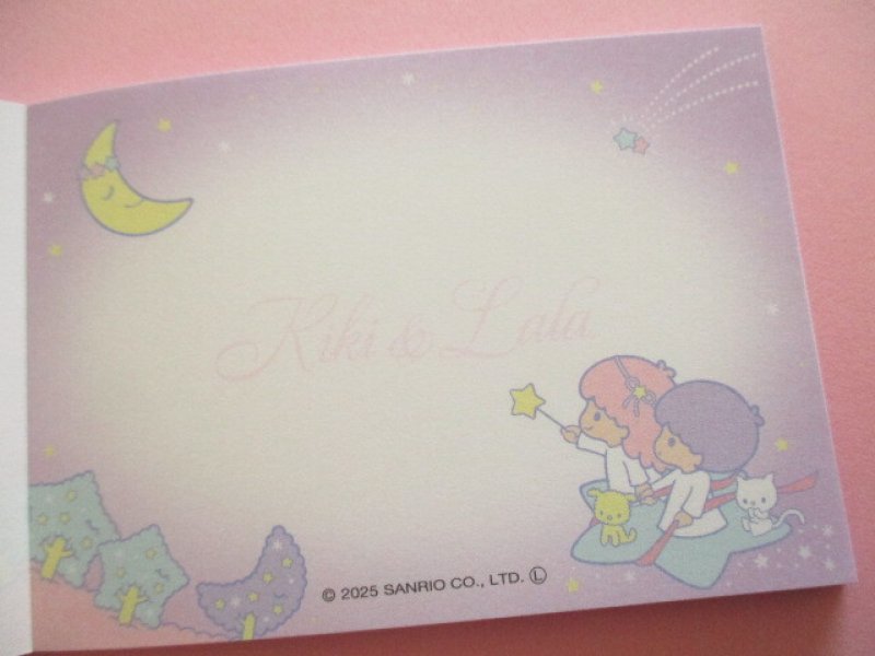 Photo2: Kawaii Cute Mini Memo Pad Little Twin Stars Crux *Starry Sky Retro (136541）