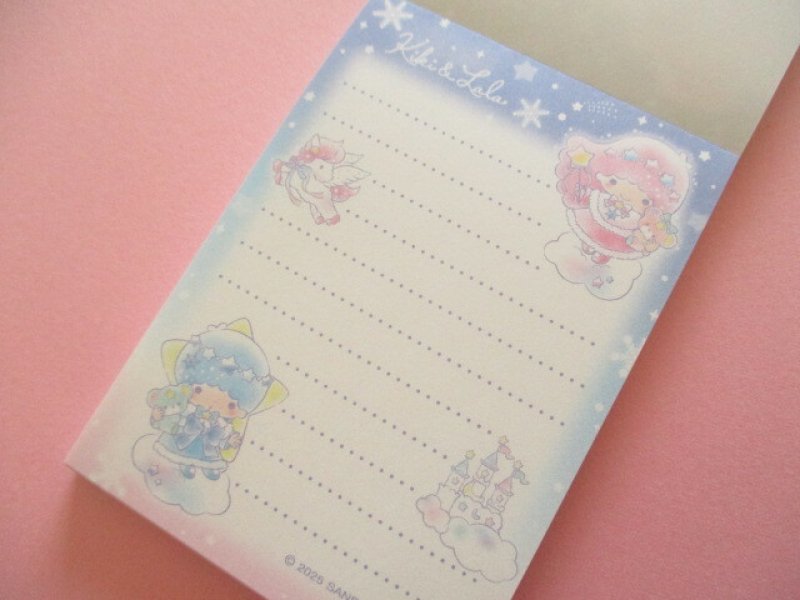 Photo1: Kawaii Cute Mini Memo Pad Little Twin Stars Crux *雪灯りのファンタジー (307444）