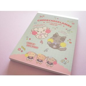 Photo: Kawaii Cute Large Memo Pad Cheer Cheer Lambs San-x *♡ Let's Go! Furi Furi! Cheer Up! ♡ (MH29601)