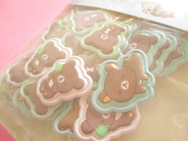 Photo1: Kawaii Cute Funi Funi Seal Bits Sticker Flakes Sack San-x *Rilakkuma (SE71701)