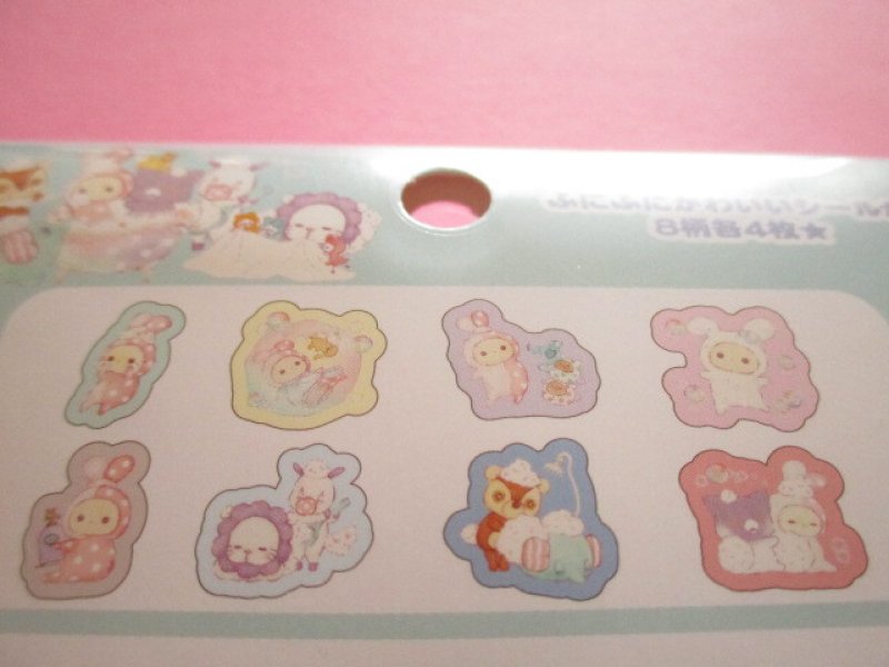 Photo2: Kawaii Cute Funi Funi Seal Bits Sticker Flakes Sack San-x *Sentimental Circus (SE71707)